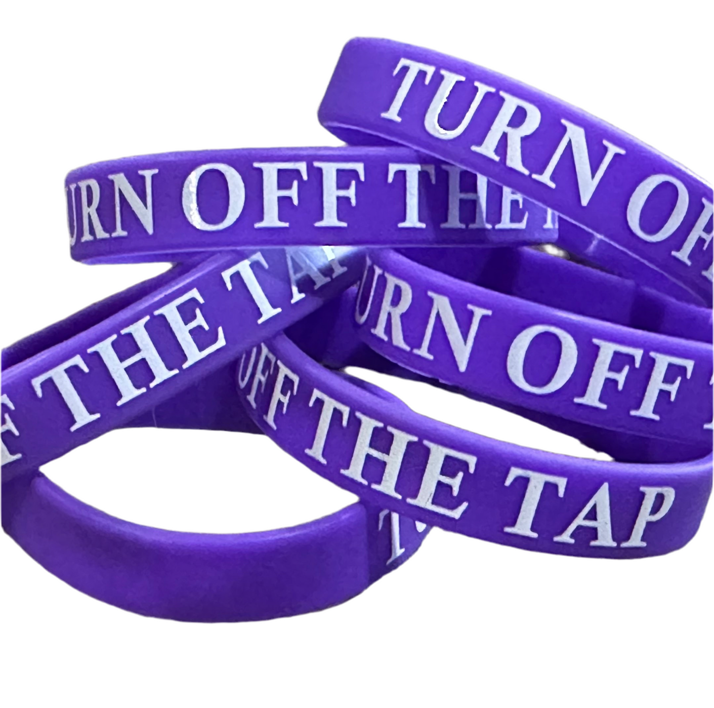 Turn the tap off - Silicon wrist band