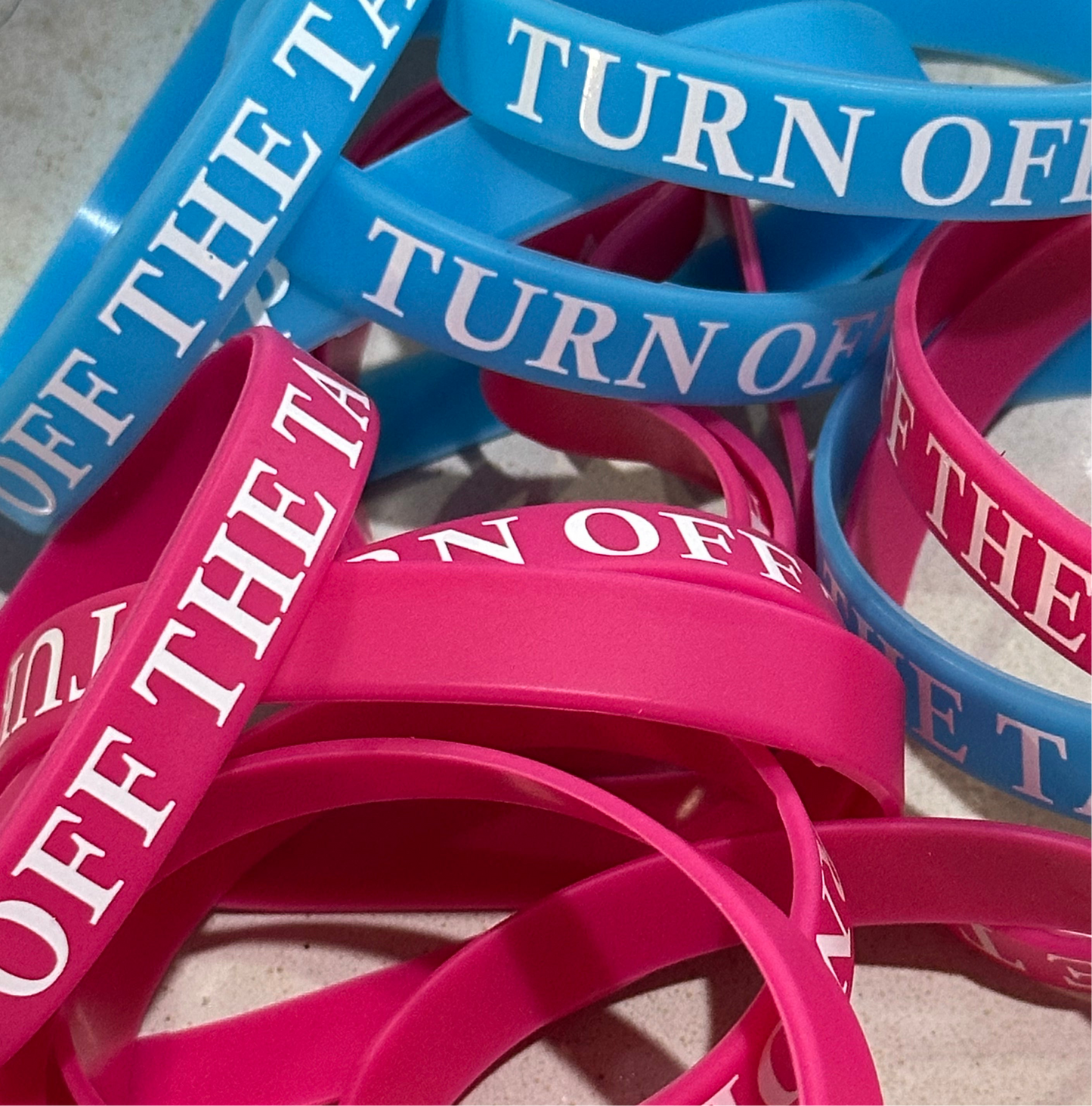Turn the tap off - Silicon wrist band