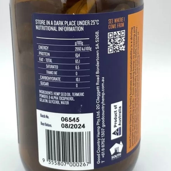 Hemp Seed Oil & Tumeric capsules