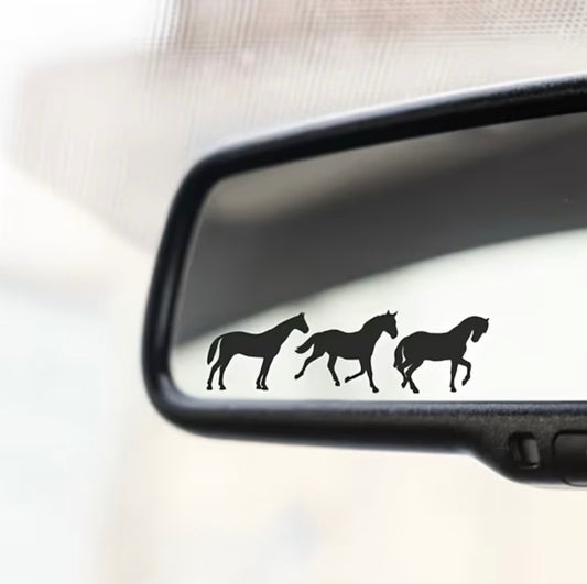 Set of 6 mini horse stickers