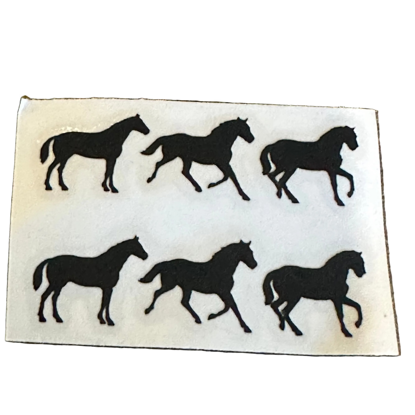 Set of 6 mini horse stickers