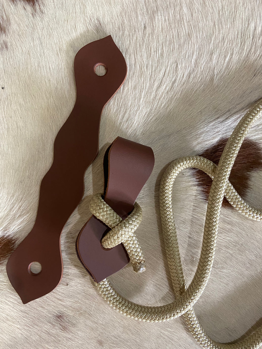 Leather slobber straps